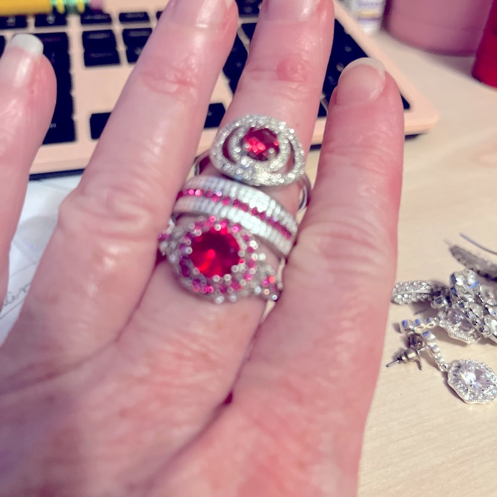 New never worn. Three rings selling as a set! See pics for sizes